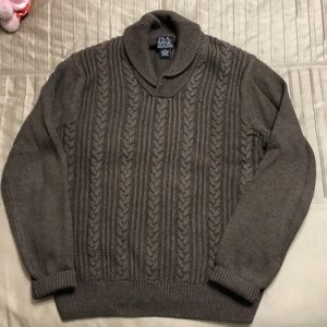 Dark Brown Jos A Bank Shawl sweater